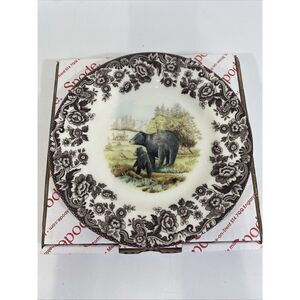 Spode Woodland Salad Plate 7.75”  Black Bear NIB